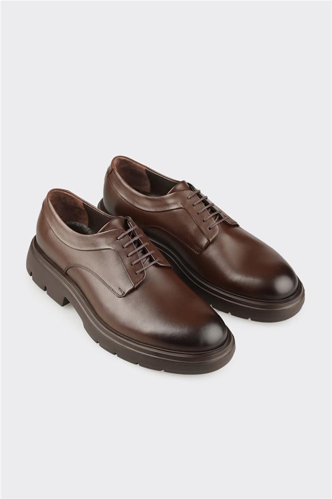 Kahve Deri Erkek Günlük Ayakkbı