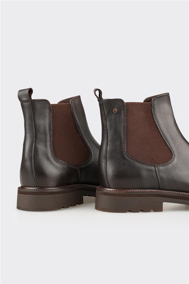 Kahve Deri Erkek Günlük Bot