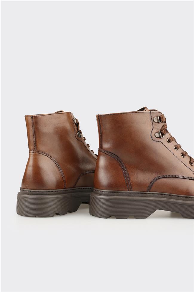 Kahve Deri Erkek Günlük Bot