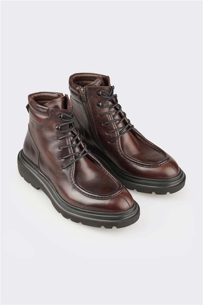 Kahve Deri Erkek Günlük Bot