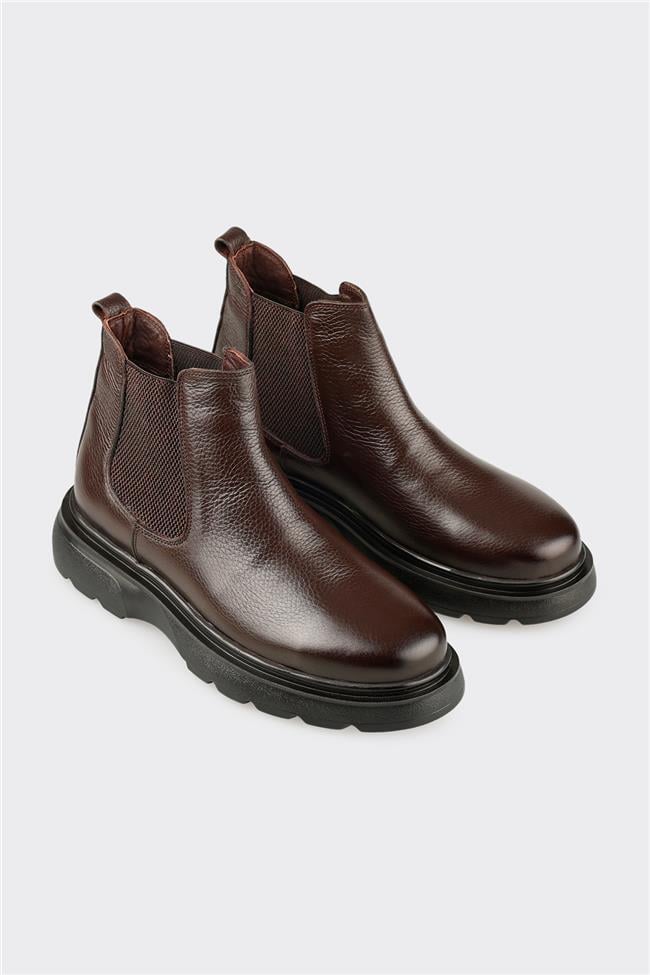 Kahve Deri Erkek Günlük Bot