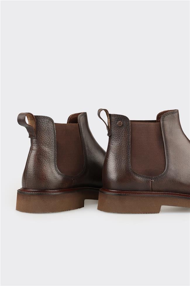 Kahve Deri Erkek Günlük Bot