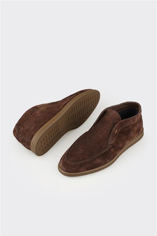 Kahve Deri Erkek Günlük Bot