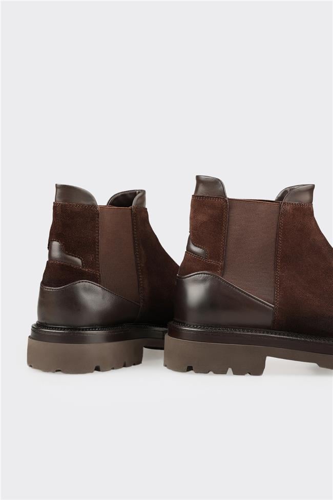 Kahve Deri Erkek Günlük Bot