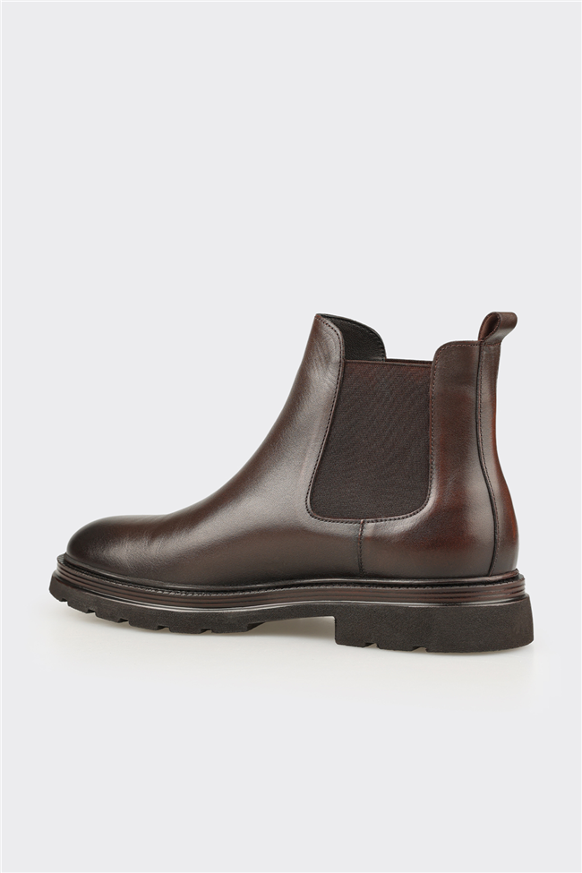 Kahve Deri Erkek Günlük Bot