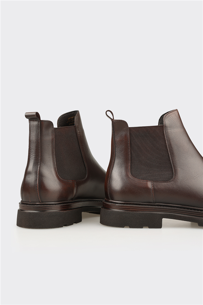 Kahve Deri Erkek Günlük Bot