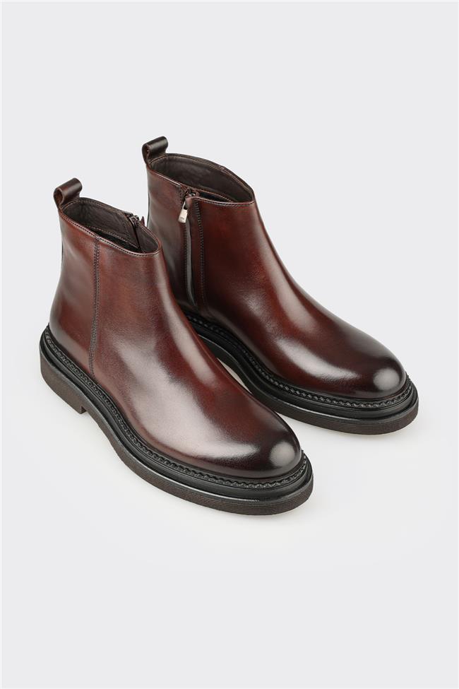 Kahve Deri Erkek Günlük Bot