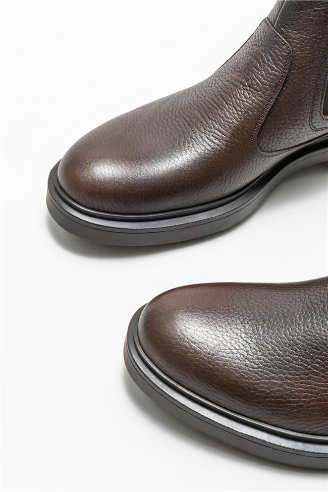 Kahve Deri Erkek Günlük Bot