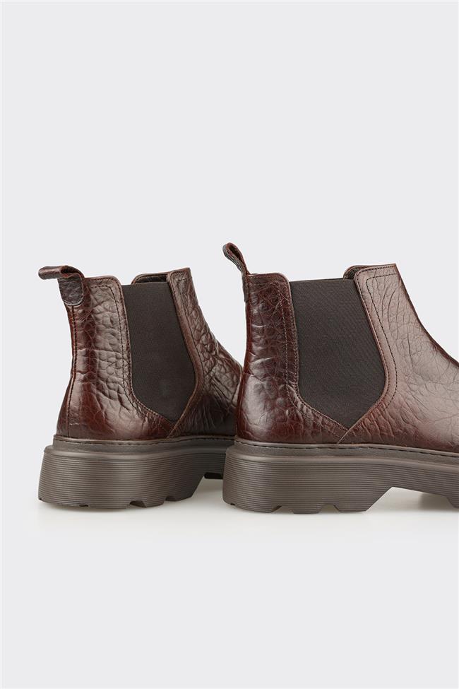 Kahve Deri Erkek Günlük Bot