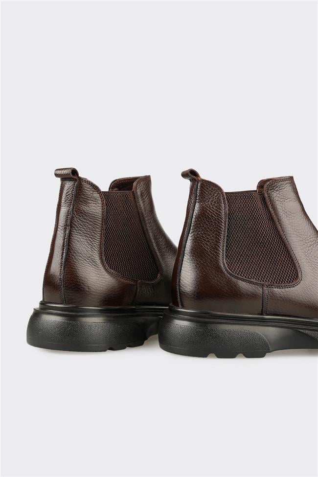 Kahve Deri Erkek Günlük Bot