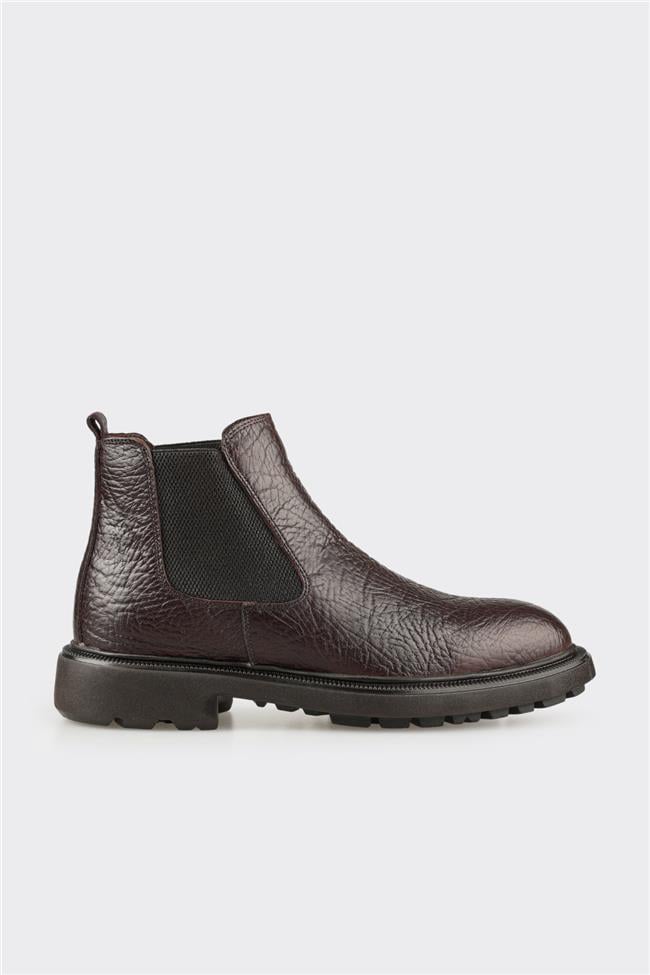 Kahve Deri Erkek Günlük Bot