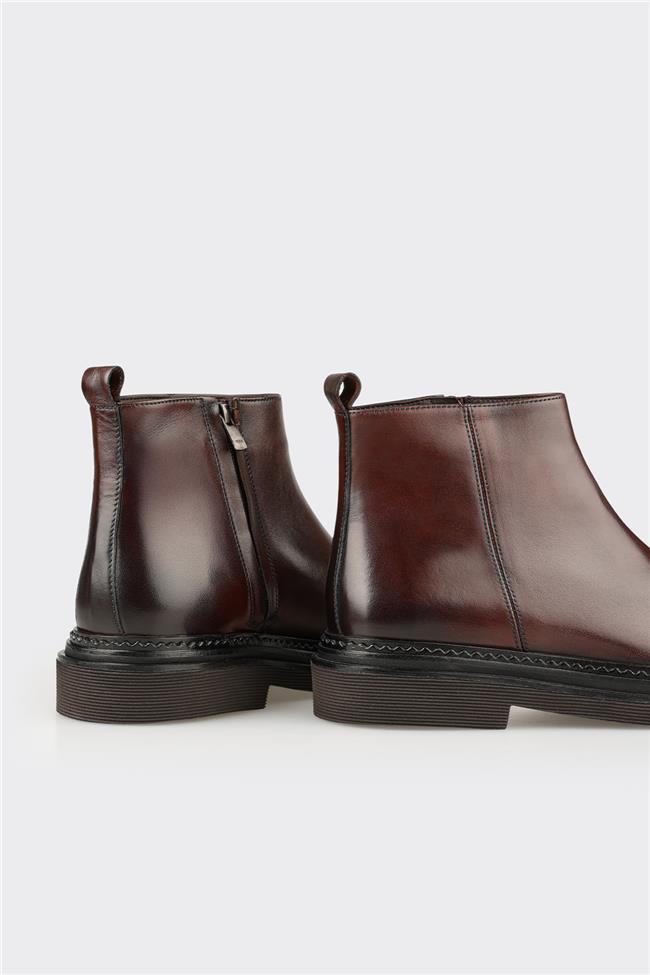 Kahve Deri Erkek Günlük Bot