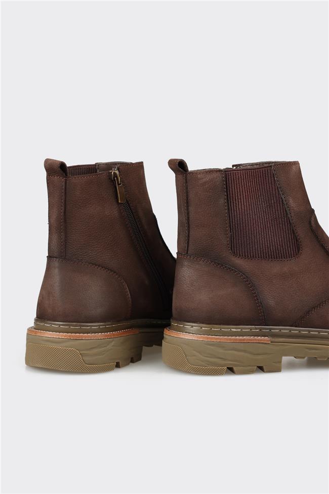 Kahve Deri Erkek Günlük Bot