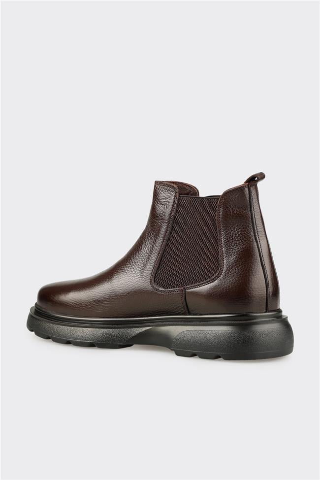 Kahve Deri Erkek Günlük Bot