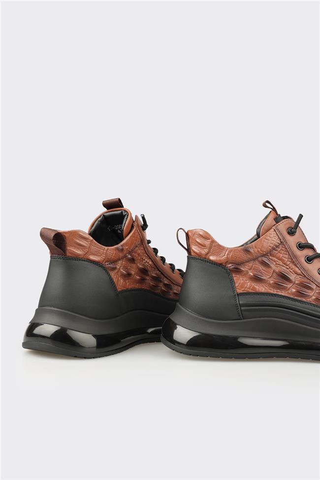 Kahve Deri Erkek Günlük Bot