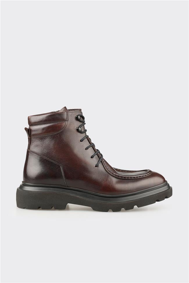 Kahve Deri Erkek Günlük Bot