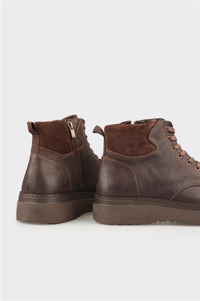 Kahve Deri Erkek Günlük Bot