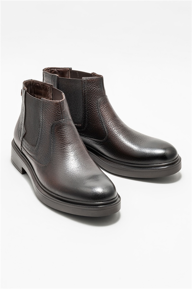 Kahve Deri Erkek Günlük Bot