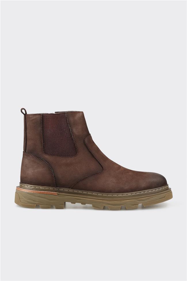 Kahve Deri Erkek Günlük Bot