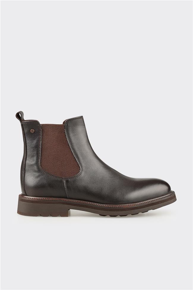 Kahve Deri Erkek Günlük Bot