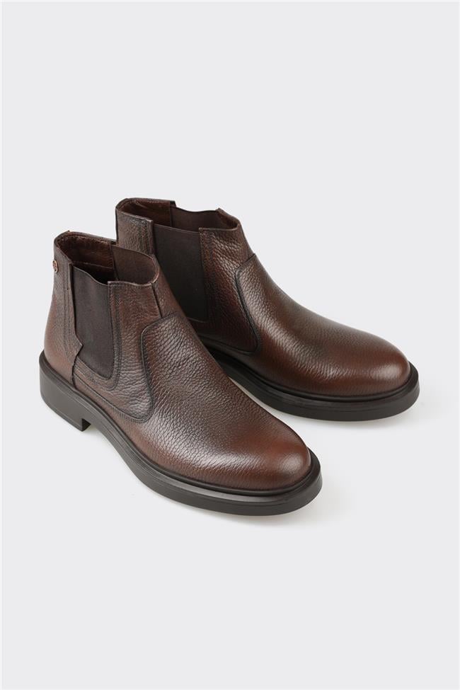 Kahve Deri Erkek Günlük Bot