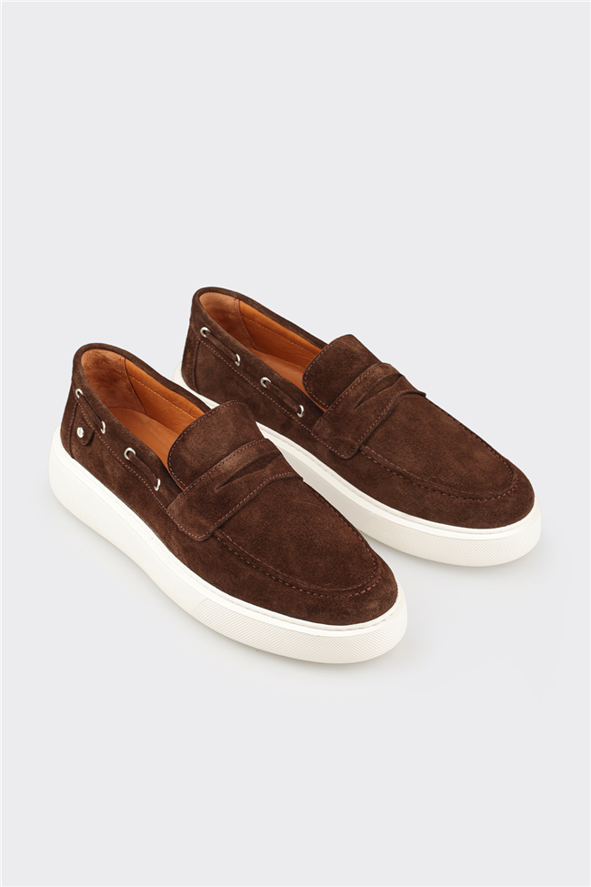 Kahve Deri Erkek Günlük Loafer