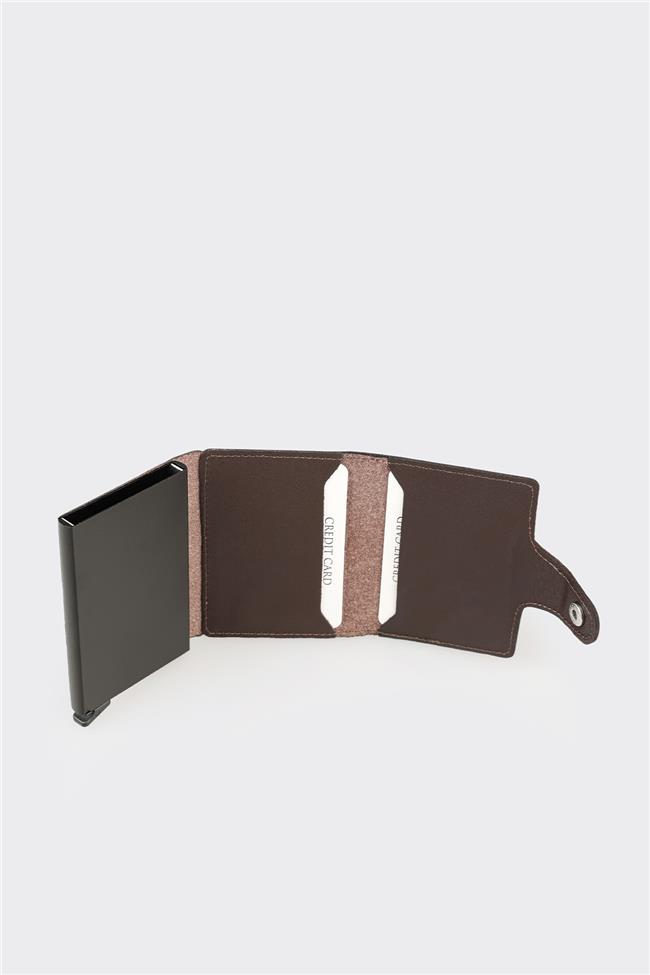 Kahve Deri Erkek Kartlık