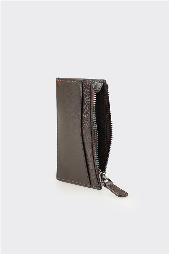 Kahve Deri Erkek Kartlık