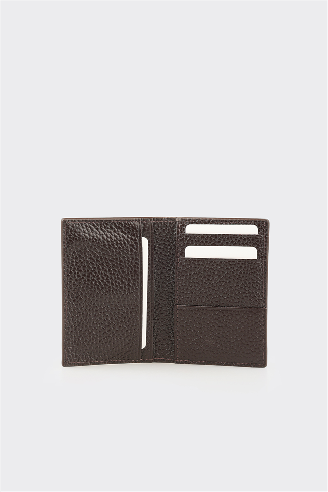 Kahve Deri Erkek Kartlık