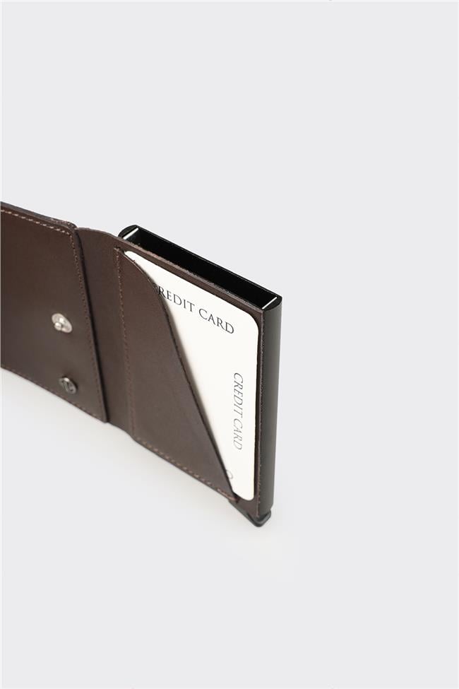 Kahve Deri Erkek Kartlık