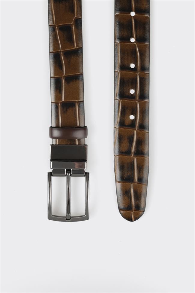 Kahve Deri Erkek Kemer