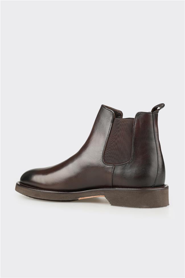 Kahve Deri Erkek Klasik Bot