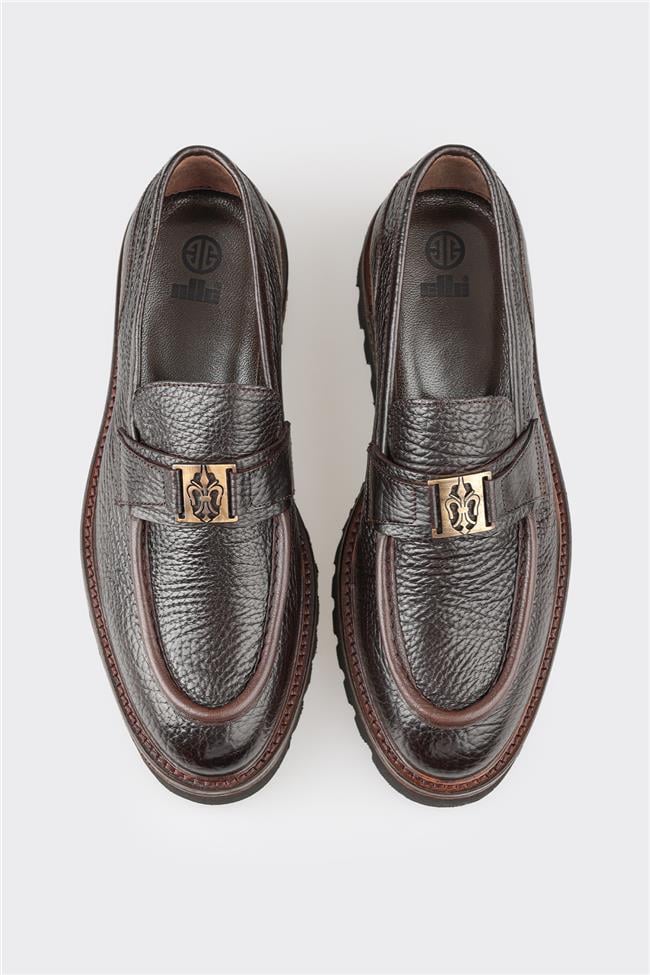 Kahve Deri Erkek Klasik Loafer