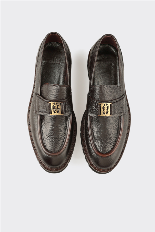 Kahve Deri Erkek Klasik Loafer
