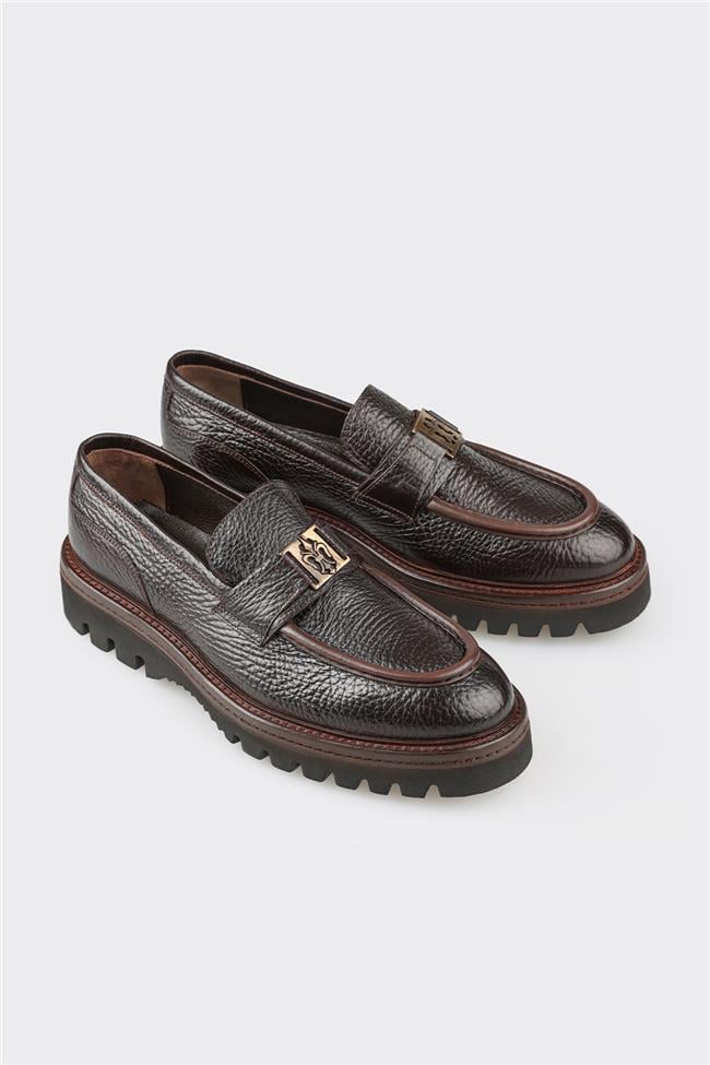 Kahve Deri Erkek Klasik Loafer