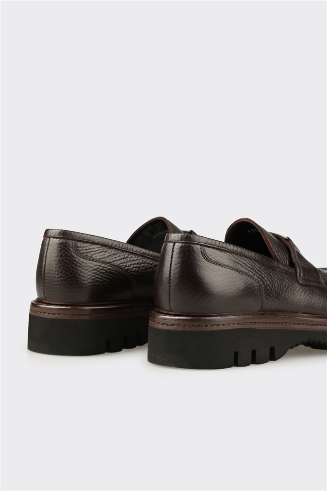 Kahve Deri Erkek Klasik Loafer
