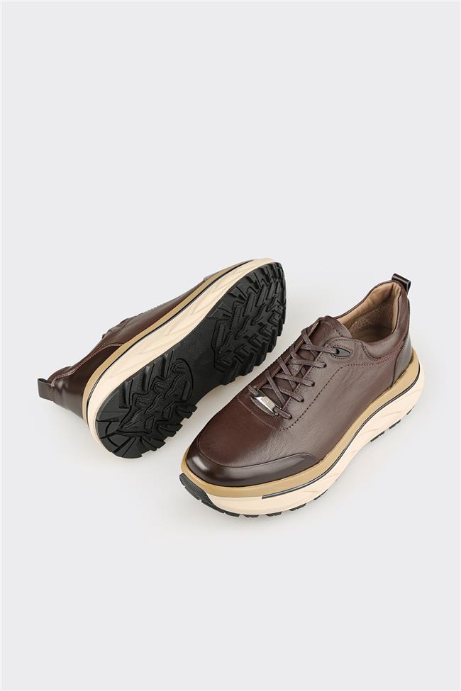 Kahve Deri Erkek Spor Ayakkabı