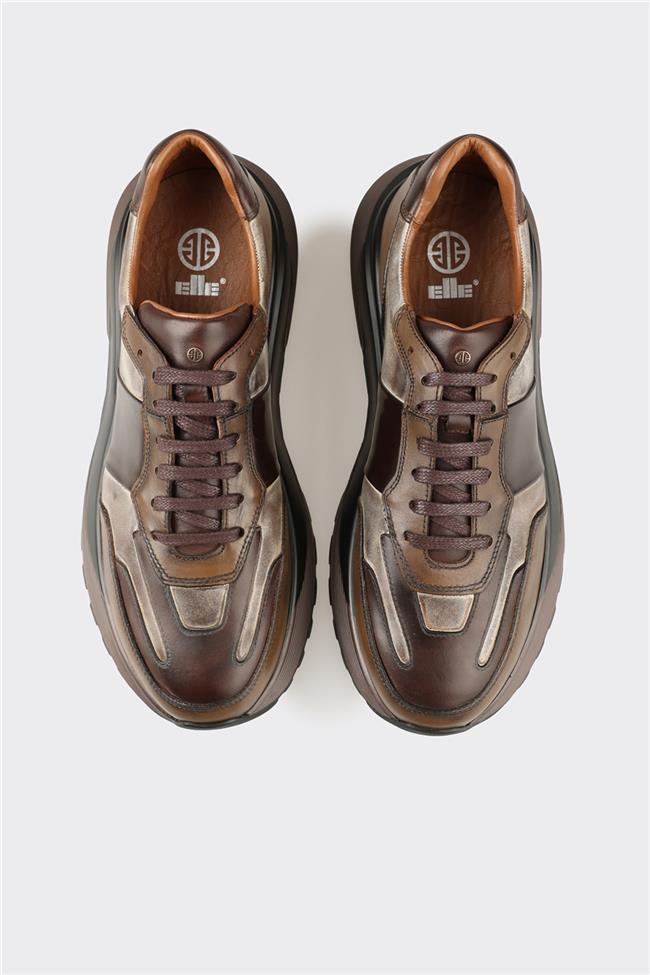 Kahve Deri Erkek Spor Ayakkabı