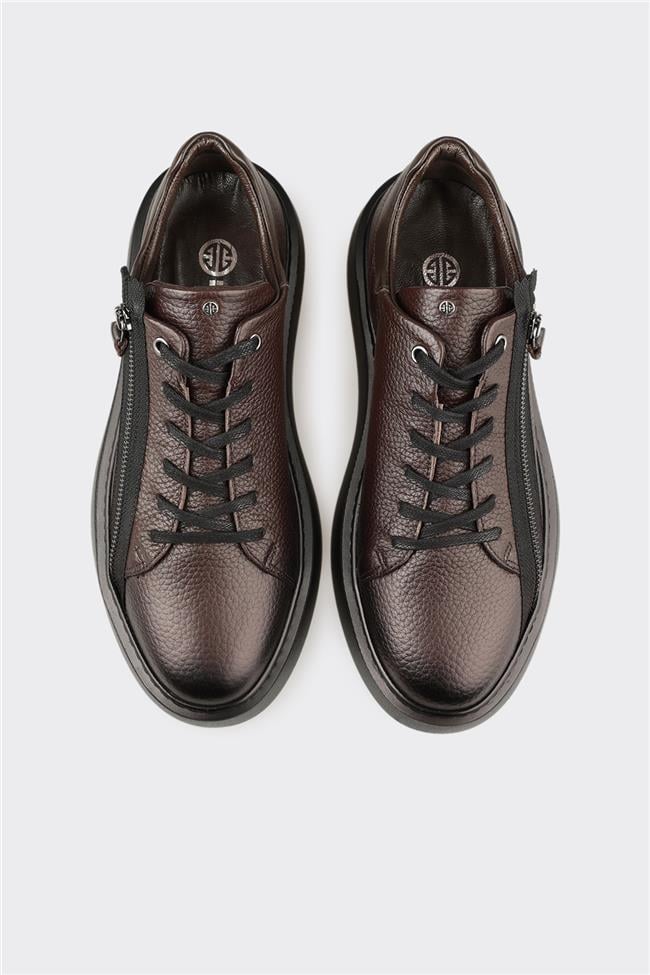 Kahve Deri Erkek Spor Ayakkabı