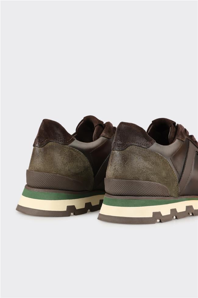 Kahve Deri Erkek Spor Ayakkabı