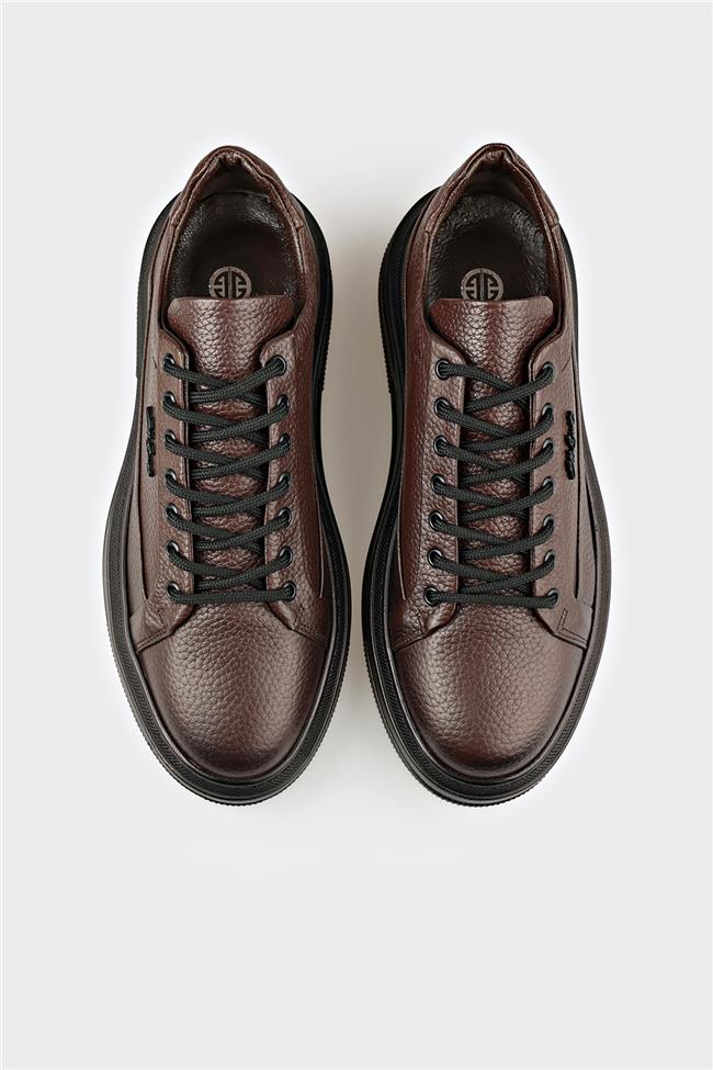 Kahve Deri Erkek Spor Ayakkabı