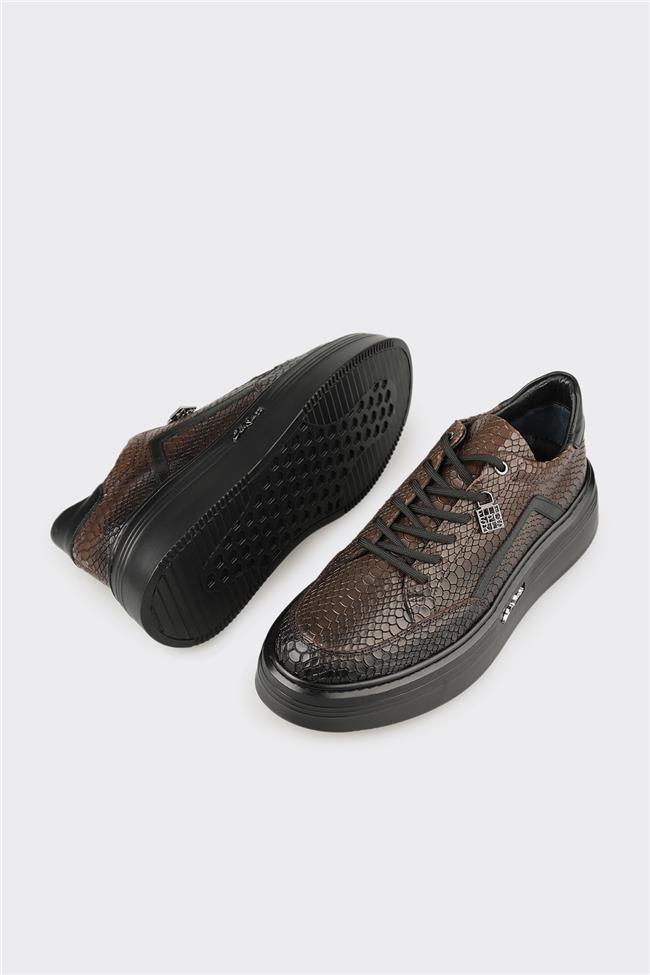 Kahve Deri Erkek Spor Ayakkabı