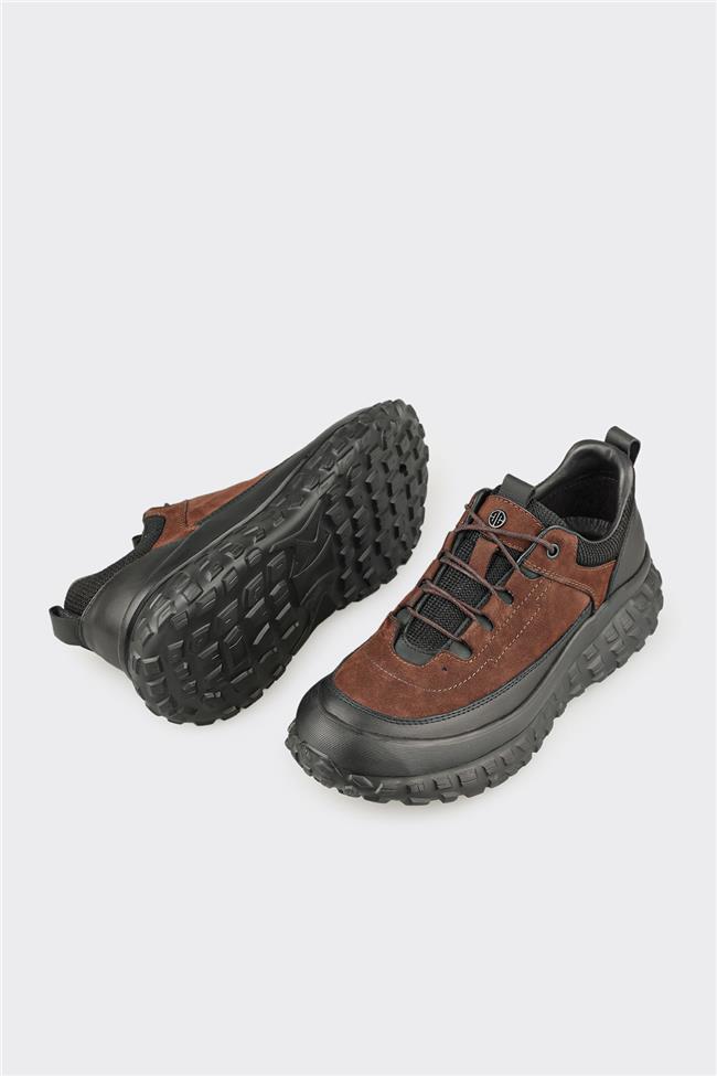 Kahve Deri Erkek Spor Ayakkabı