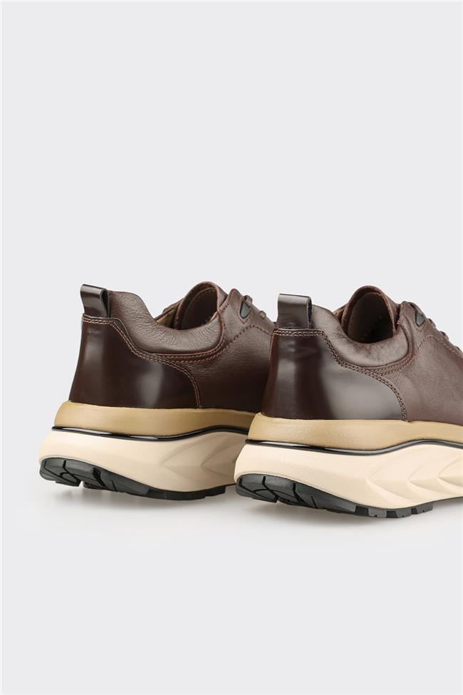 Kahve Deri Erkek Spor Ayakkabı