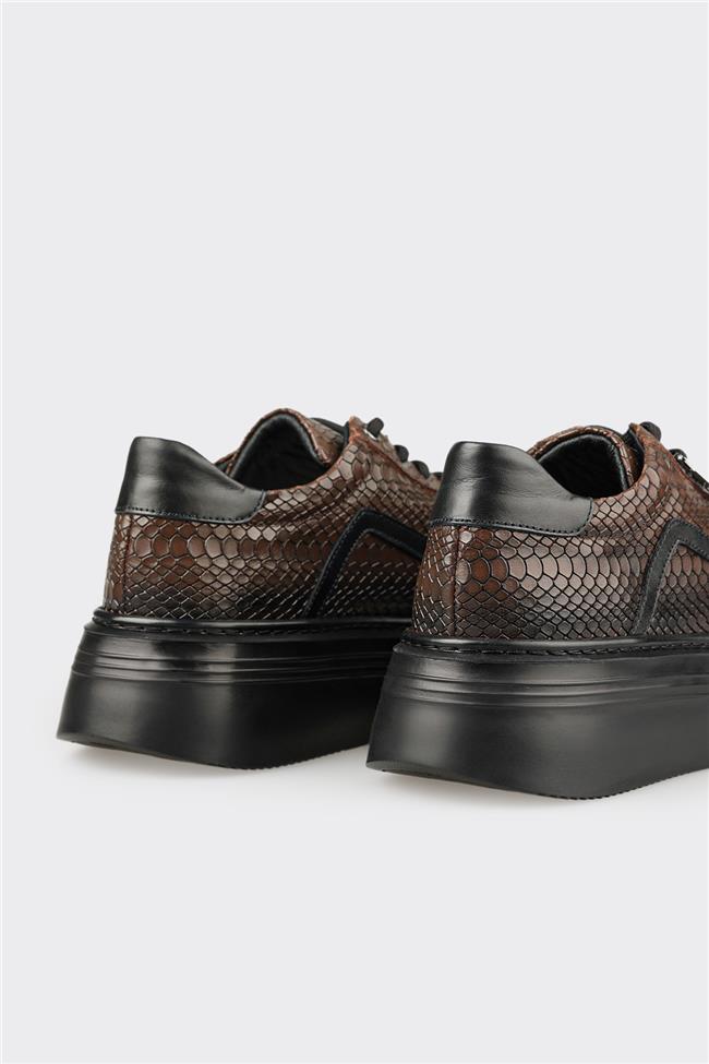 Kahve Deri Erkek Spor Ayakkabı