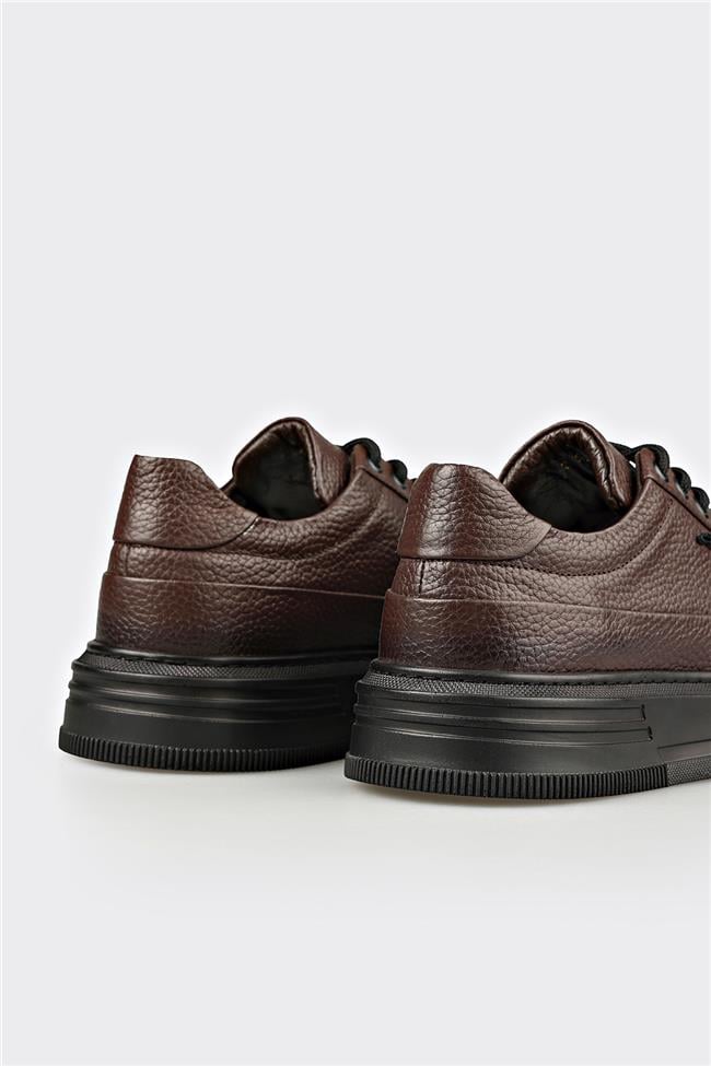 Kahve Deri Erkek Spor Ayakkabı