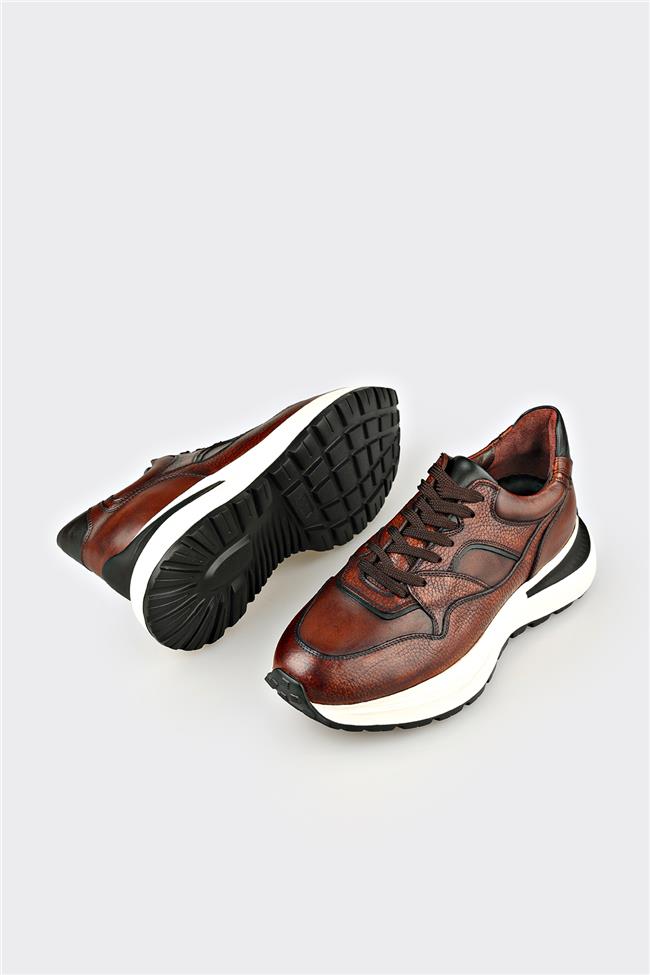Kahve Deri Erkek Spor Ayakkabı