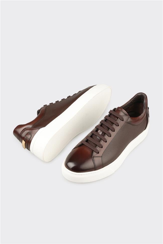Kahve Deri Erkek Spor Ayakkabı