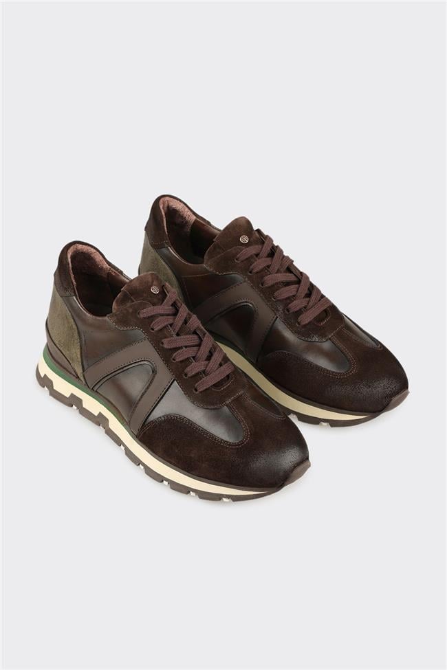 Kahve Deri Erkek Spor Ayakkabı