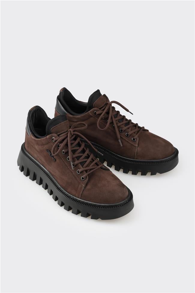Kahve Deri Erkek Spor Ayakkabı